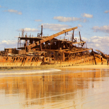 The <em>Maheno</em> wreck on Fraser Island