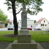 Front view of Māori Peace Monument in Masterton's Queen Elizabeth Park