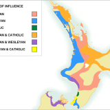 Map showing missionary influence