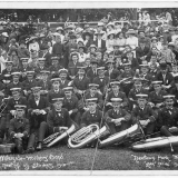 Waterside Workers' band at Newtown Park during 1913 strike