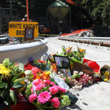 Flowers near Pike River mine portal