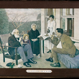 Returned soldier with family
