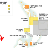 New Zealand Wars map