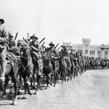 New Zealand Mounteds ride through Cairo
