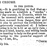 Dunedin crèche proposal, 1879