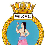 Badge of HMNZS <em>Philomel</em>