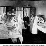 Red Cross workers visited by Lord and Lady Liverpool