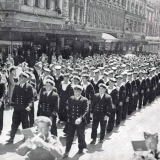 Ship's company of HMNZS <em>Kiwi</em> on parade