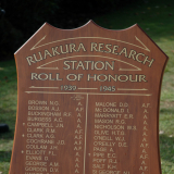 Ruakura roll of honour board
