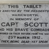 Scott memorial plaque, Warkworth