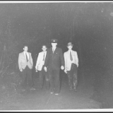 Police officer and search volunteers at Tangiwai
