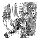 Quakers and military service cartoon