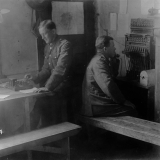 Signals office on the Western Front