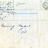 Christmas telegram from Egypt