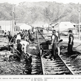 Railway construction at Trentham Camp