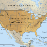 Map of United States of America in 1917