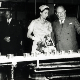 Queen visiting Wattie's factory, 1954