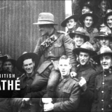 Cyril Bassett VC congratulated by NZ troops - Film 