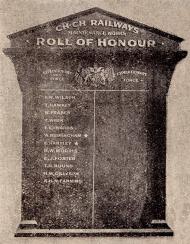 Christchurch railway workshops roll of honour board