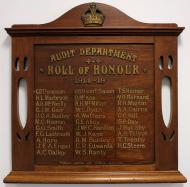 Audit Department roll of honour board