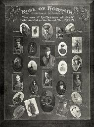 Labour Department roll of honour board