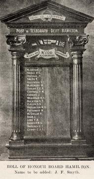 Post and Telegraph local roll of honour boards