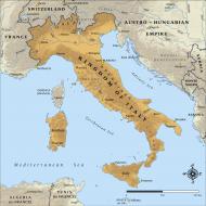 Map of the Kingdom of Italy in 1915