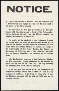 Armistice notice