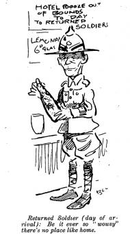 Alcohol restrictions for returned soldiers