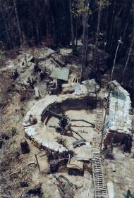 British artillery position on Borneo