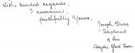 Signature of Joseph Divis