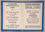 <em>Achilles</em> complimentary travel ticket