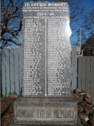 Devonport School First World War memorial