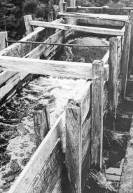 Wooden flume at Charming Creek