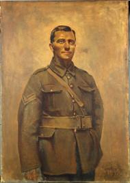 Painting of Donald Brown VC