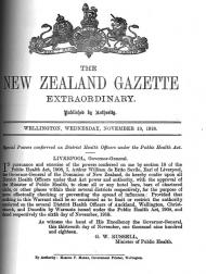 Influenza Gazette notice