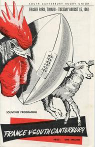 Sth Canterbury vs France programme