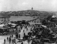Galata Bridge in Constantinople