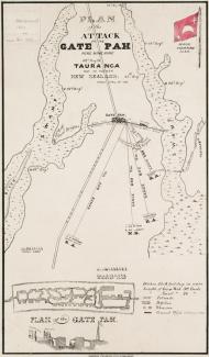 Plan of attack on Gate Pā