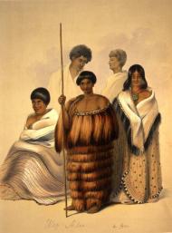 A group at the Te Aro Pah by George Angas
