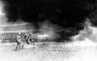 Flamethrower in action