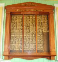 Gore Public School roll of honour board