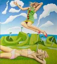Leapaway girl by Ian Scott