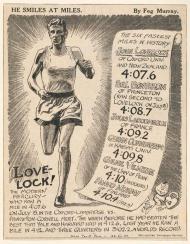 Jack Lovelock breaks mile record
