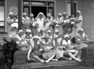 Karitane nurses and babies in 1929
