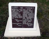 Kororāreka residents NZ Wars memorial