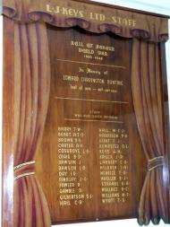 LJ Keys Ltd roll of honour board