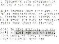 Craig Saxon announces Erebus flight lost