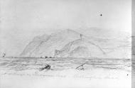 Pencarrow Lighthouse in 1880