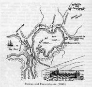 1846 map of Wellington war sites around Pāuatahanui